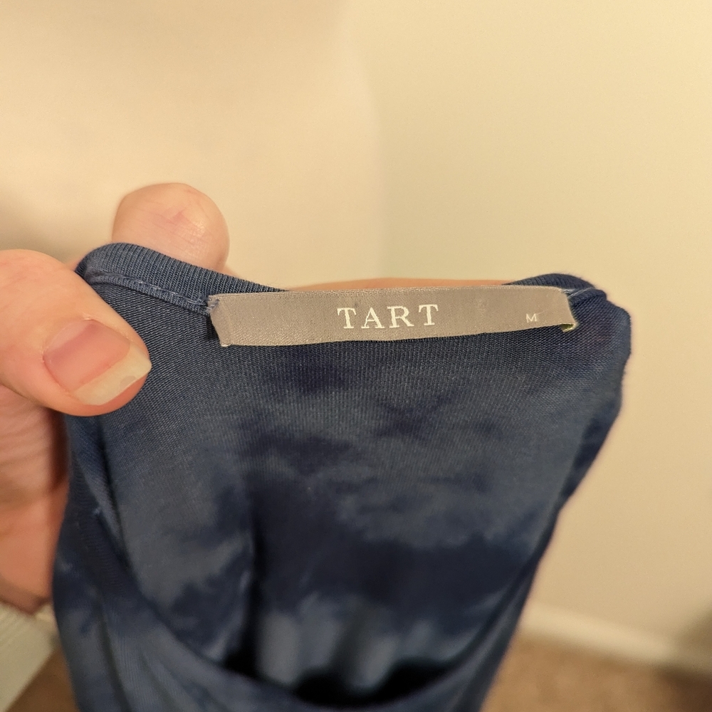 Tart Twist Knot Tie Dye Maxi Dress Blue Medium - Picture 8 of 8